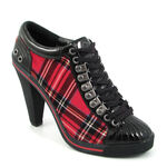 Killah Schn�rpumps Rot/Karo