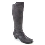 Marco Tozzi Lederstiefel Grau